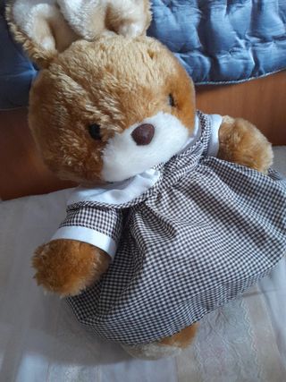 Peluche coniglio marrone vintage