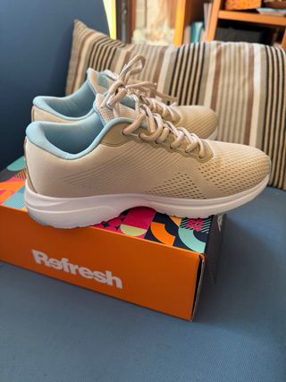 Sneaker Refresh Beige/Blu 39