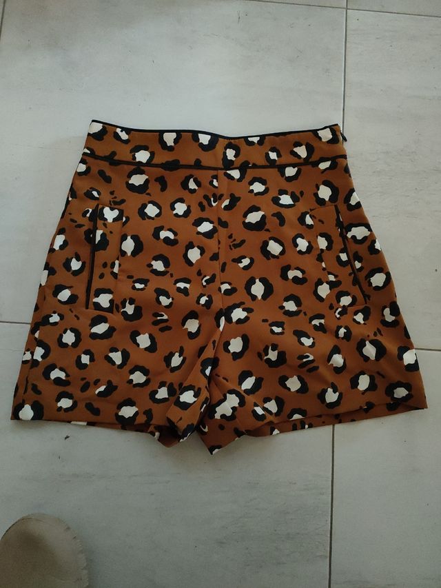 Shorts Zara - Leopardo