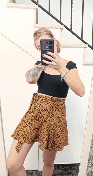 Falda marrón - Talla L
