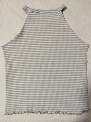 Top halter Mango rayas azul - T-S