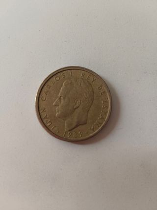 Moneda 100 pesetas España del año 1989
