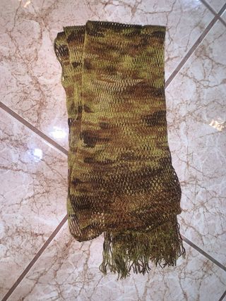 Guanti Cotone Verde Militare e sciarpa