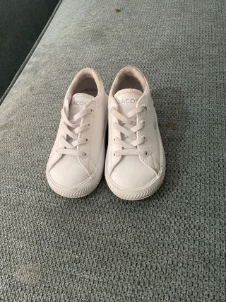 Zapatillas talla 21 Lacoste blancas bebé 