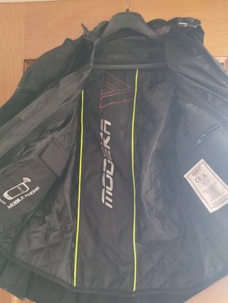 Chaqueta moto Modeka mujer negra
