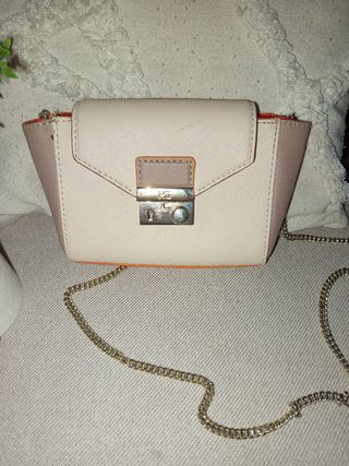 Bolso Purificación García beige-naranja