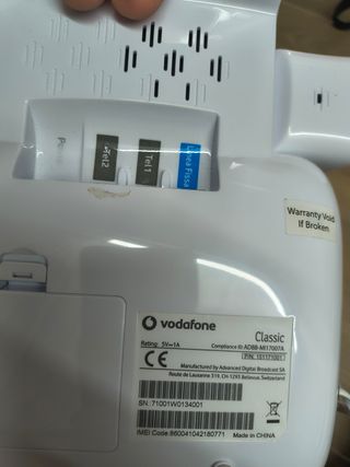 Telefono fisso bianco Vodafone sim o cavo