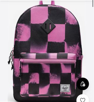 Mochila Herschel Heritage, rosa y negra. NUEVA 