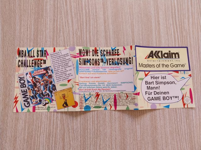 CATALOGO DE JUEGOS ACCLAIM GAME BOY