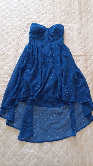Vestido azul estampado estrellas
