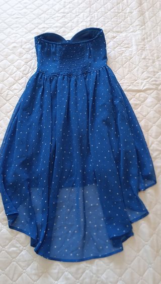 Vestido azul estampado estrellas