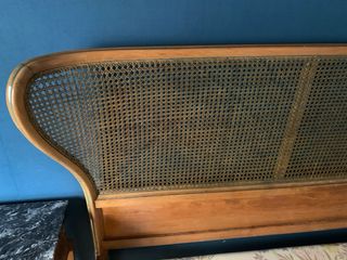 Cama madera ratán estilo antiguo