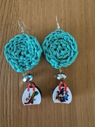 Orecchini crochet: Borsetta vintage