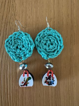 Orecchini crochet: Borsetta vintage