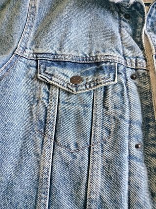 Cazadora vaquera Pull&Bear borrego azul