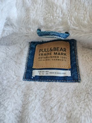 Cazadora vaquera Pull&Bear borrego azul