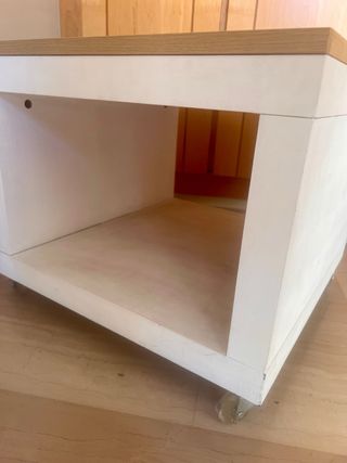 Mesita auxiliar Ikea - Blanco/Marrón