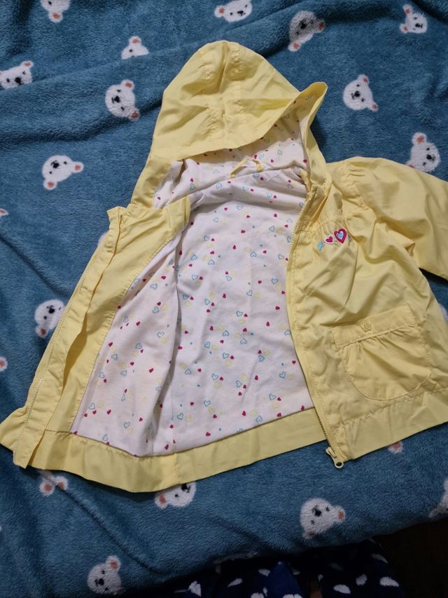 2 chaqueta amarilla  y azul bebé niña