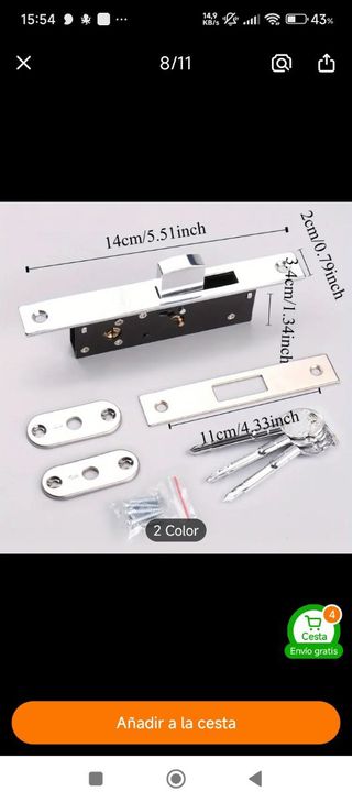 Cerradura puerta - 3 llaves