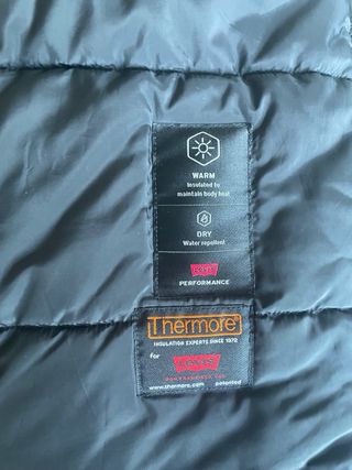 Parka Levi's negra hombre invierno