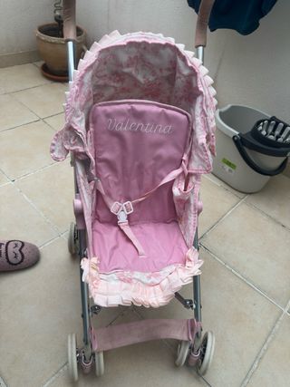 Carro muñecas Valentina rosa