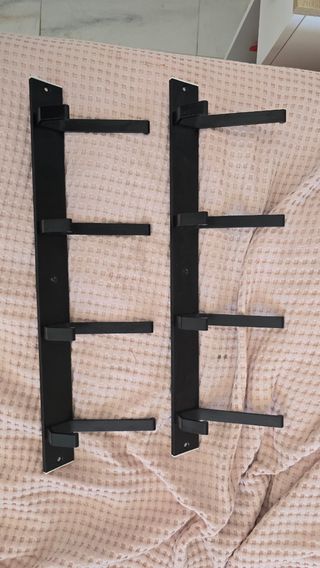 2 Percheros pared - metal negro