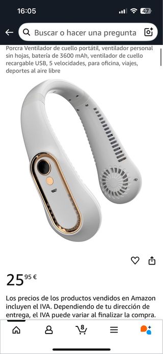 Ventilador cuello - Portátil