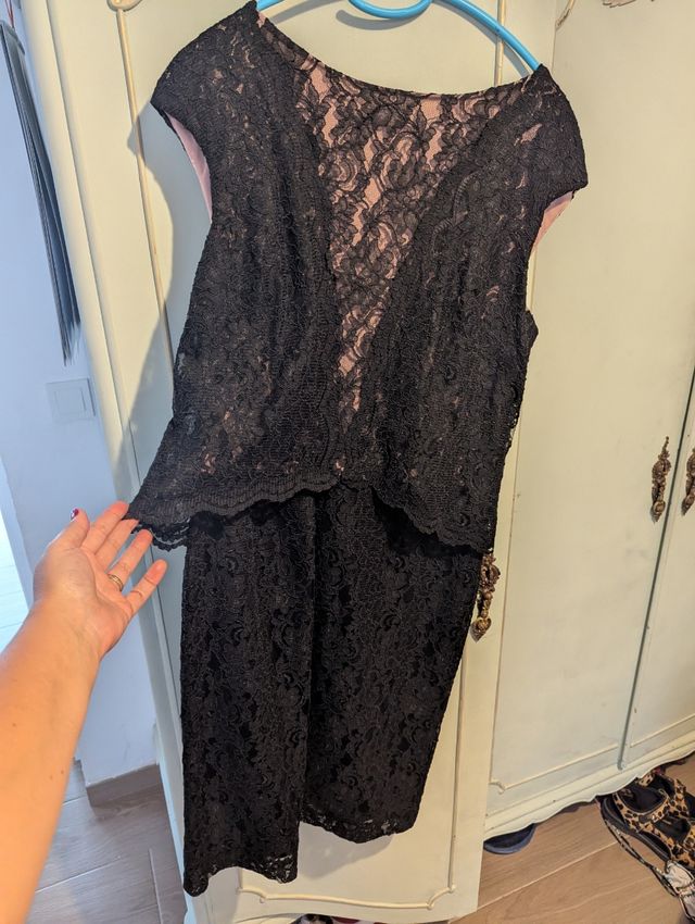 Vestido Ralph Lauren encaje negro