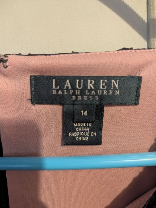 Vestido Ralph Lauren encaje negro