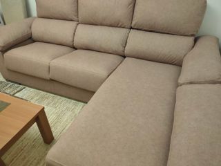 Sofá chaise longue beige