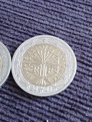 2 Monedas 2€ Francia 2001