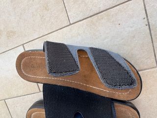 Ciabatte uomo blu-marrone