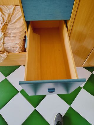 Litera juvenil de 90x190 con armario y cajonera