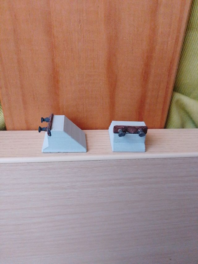 2 topes tren escala N 1:160