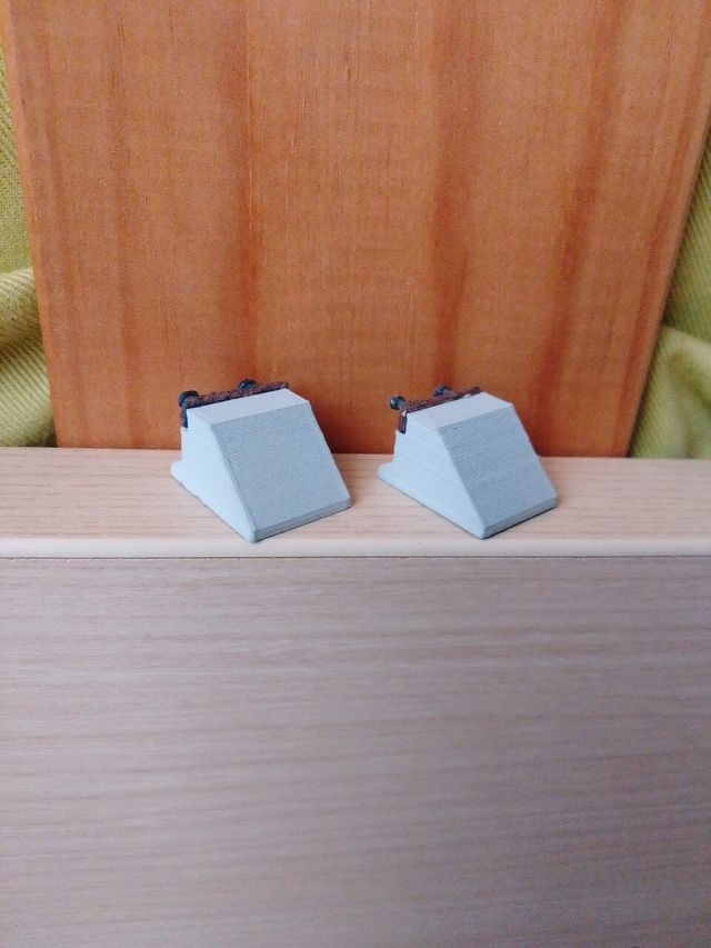 2 topes tren escala N 1:160