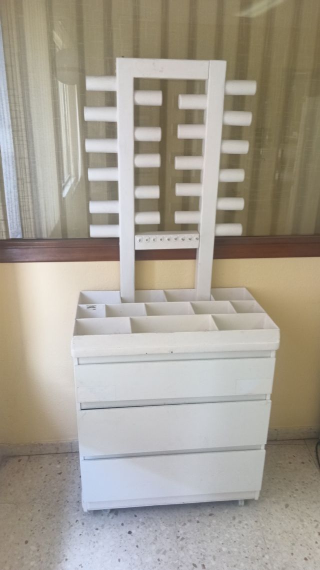 Mueble expositor bisutería blanco