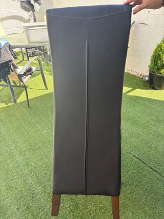 4 sillas comedor polipiel marrón