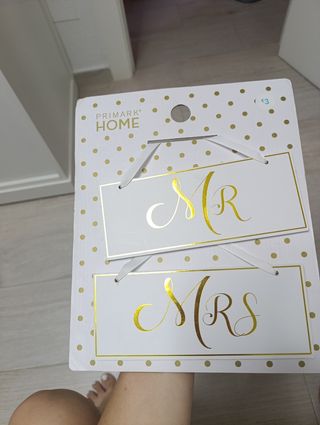 Decoración carteles novios boda