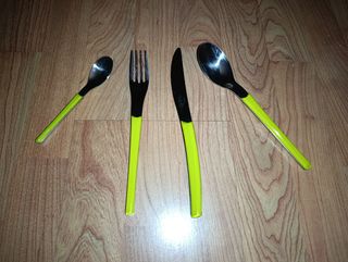 Vajilla verde completa LUMINARC con cubiertos