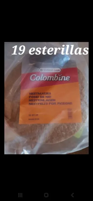 19 Esterillas Nido Palomas Colombine versele-laga