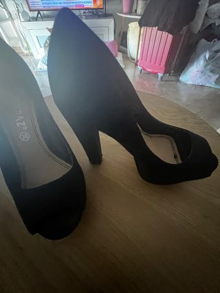 Zapatos negros tacón alto talla 36