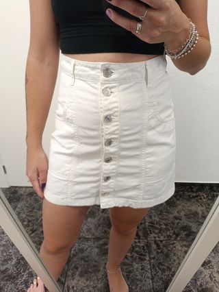 Falda vaquera blanca - Mini