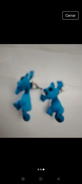Pendientes gato azules