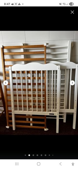 Cuna Trama Bebecar - Madera Blanca