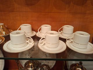 Juego 6 tazas café Sonata dorado