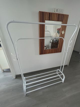 Perchero zapatero blanco metal nuevo