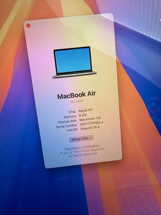 MacBook Air M1 2020 - 8GB-256GB teclado nuevo