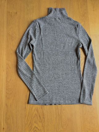 Top Tezenis grigio a coste