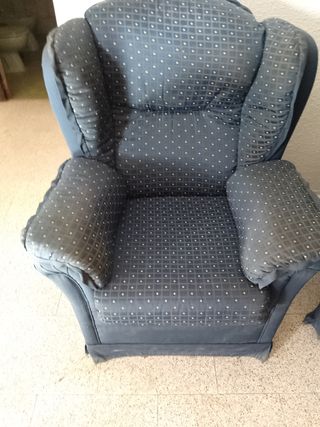 Sillones tela azul - Lavables