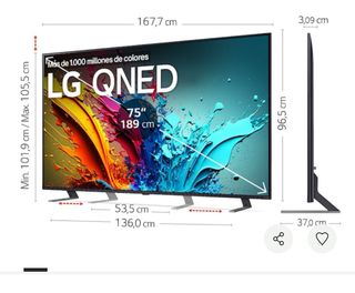 TV QNED 189cm (75") LG 4K con Smart TV